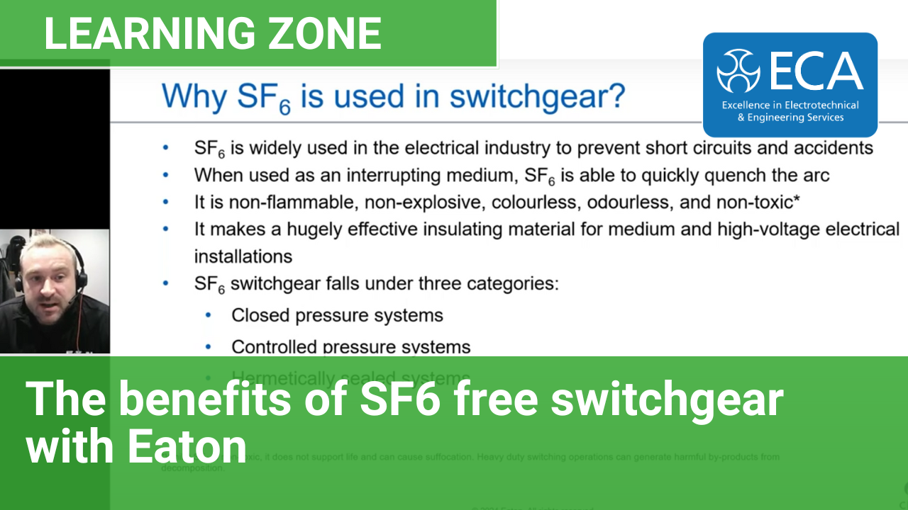 ECA Learning Zone | The benefits of SF6 free switchgear, with Eaton